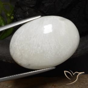 Scolécite Blanc chaud naturelle ovale, 23.76 ct, Opaque