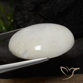 Scolécite Blanc chaud naturelle ovale, 23.76 ct, Opaque