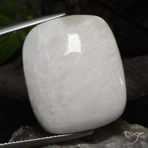 23.86ct Naturel Blanc grisâtre léger Scolécite, Coussin, Opaque
