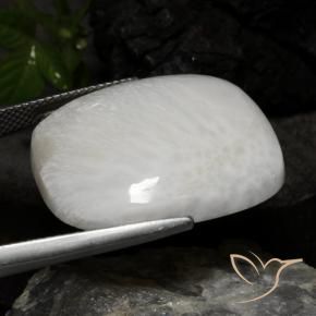 Scolécite Blanc grisâtre léger naturelle Coussin, 23.86 ct, Opaque