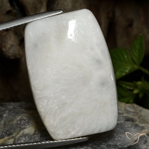 18.97ct Naturel Blanc grisâtre léger Scolécite, Fantaisie, Opaque