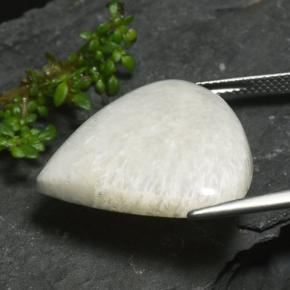 Scolécite Blanc naturelle En forme de poire, 17.14 ct, Opaque