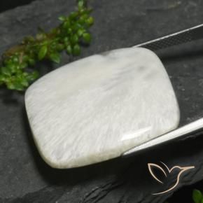 Scolécite Blanc grisâtre léger naturelle Coussin, 24.36 ct, Opaque
