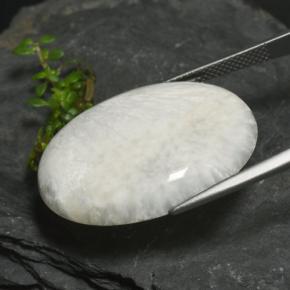Scolécite Blanc grisâtre léger naturelle Coupe ovale, 22.74 ct, Opaque