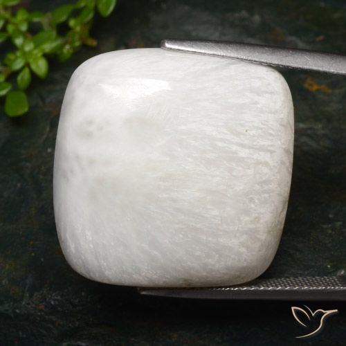 27.96ct Naturel Blanc léger Scolécite, Coussin, Opaque