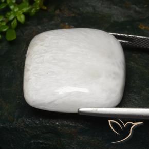 Scolécite Blanc léger naturelle Coussin, 27.96 ct, Opaque