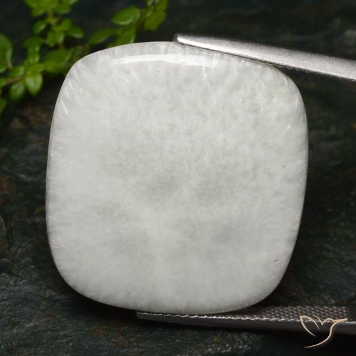 27.39ct Naturel Blanc chaud Scolécite, Coussin, Opaque