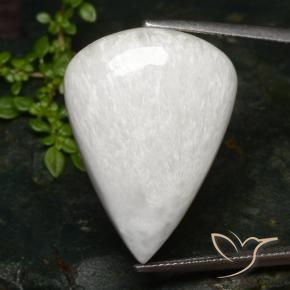 Scolécite Blanc léger naturelle En forme de poire, 20.87 ct, Opaque