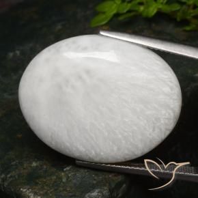 Scolécite Blanc léger naturelle ovale, 25.71 ct, Opaque