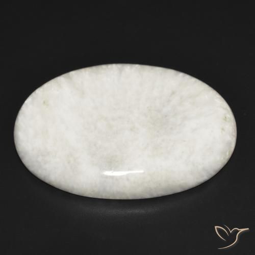 Scolécite Blanc léger naturelle ovale, 25.44 ct, Opaque