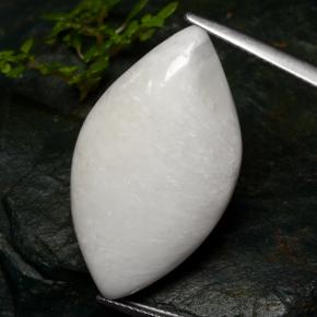Scolécite blanc naturelle marquise, 18,91 ct, opaque
