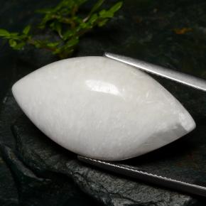 Scolécite blanc naturelle marquise, 18,91 ct, opaque