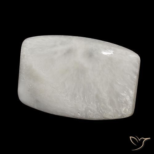 Scolécite Blanc crème naturelle Coussin, 18.97 ct, Opaque