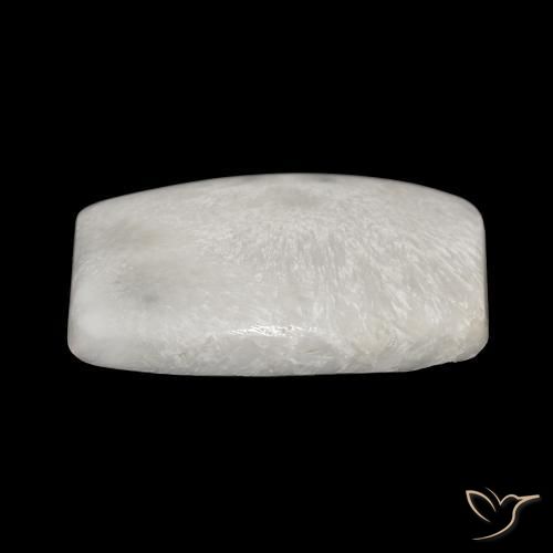 Scolécite Blanc crème naturelle Coussin, 18.97 ct, Opaque