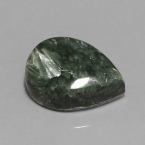 Séraphinite Vert naturelle En forme de poire, 8.32 ct, Opaque