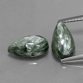 Achetez naturel ct vert séraphinite gems, en forme de poire, en provenance russie chez gemselect. en stock, livraison internationale!