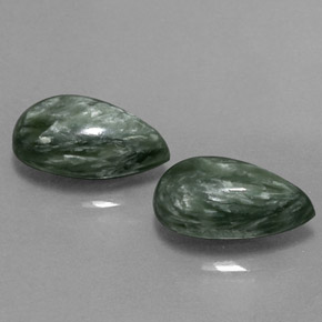 Achetez naturel ct vert séraphinite gems, en forme de poire, en provenance russie chez gemselect. en stock, livraison internationale!