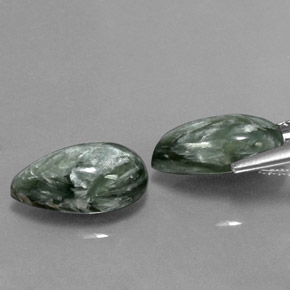 Achetez naturel ct vert séraphinite gems, en forme de poire, en provenance russie chez gemselect. en stock, livraison internationale!