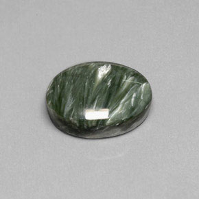 Séraphinite Vert naturelle Coupe ovale, 8.81 ct, Opaque