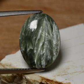 Séraphinite Vert naturelle Coupe ovale, 8.90 ct, Opaque