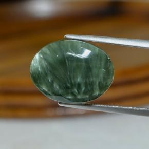 Séraphinite Vert naturelle Coupe ovale, 9.20 ct, Opaque