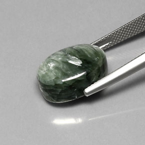 Séraphinite Vert naturelle Coupe ovale, 10.25 ct, Opaque