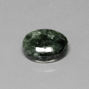 Séraphinite Vert naturelle Coupe ovale, 9.81 ct, Opaque