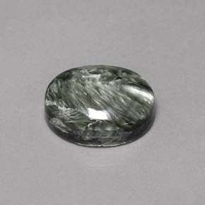 Séraphinite Vert naturelle Coupe ovale, 9.58 ct, Opaque