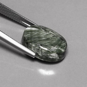 Séraphinite Vert naturelle Coupe ovale, 9.58 ct, Opaque