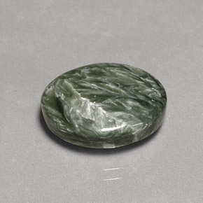 Séraphinite Vert naturelle Coupe ovale, 8.07 ct, Opaque