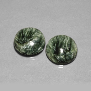 Achetez naturel ct vert séraphinite gems, coupe roude, en provenance russie chez gemselect. en stock, livraison internationale!