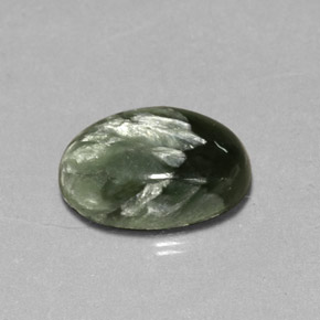 Séraphinite Vert naturelle Coupe ovale, 4.78 ct, Opaque