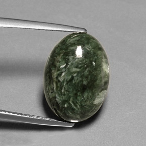 Séraphinite Vert naturelle Coupe ovale, 9.74 ct, Opaque