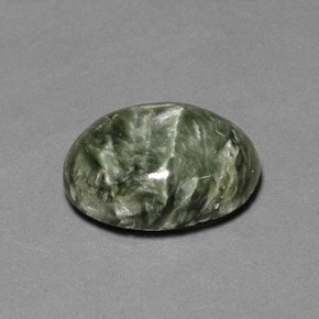 Séraphinite Vert naturelle Coupe ovale, 10.40 ct, Opaque