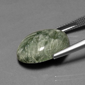 Séraphinite Vert naturelle Coupe ovale, 10.12 ct, Opaque