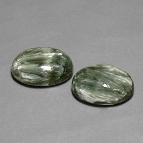 Achetez naturel ct vert séraphinite gems, coupe ovale, en provenance russie chez gemselect. en stock, livraison internationale!