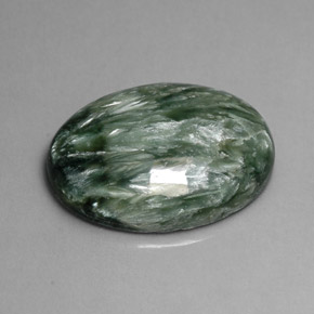 Séraphinite Vert naturelle Coupe ovale, 11.38 ct, Opaque