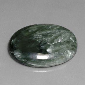 Séraphinite Vert naturelle Coupe ovale, 10.53 ct, Opaque