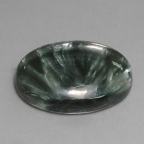 Séraphinite Vert naturelle Coupe ovale, 12.14 ct, Opaque