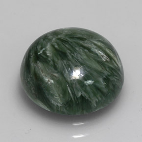 Séraphinite vert naturelle coupe roude, 4,10 ct, opaque