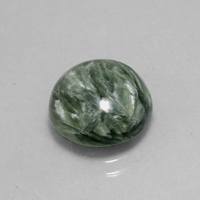 Séraphinite Vert naturelle Coupe roude, 5.11 ct, Opaque