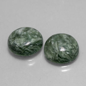 Achetez naturel ct vert séraphinite gems, coupe roude, en provenance russie chez gemselect. en stock, livraison internationale!