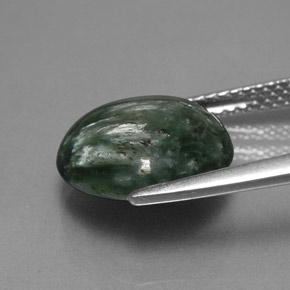 Séraphinite vert naturelle coupe roude, 4,24 ct, opaque