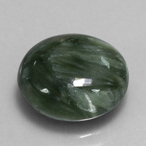 Séraphinite Vert naturelle Coupe roude, 4.60 ct, Opaque