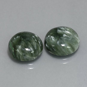 Achetez naturel ct vert séraphinite gems, coupe roude, en provenance russie chez gemselect. en stock, livraison internationale!