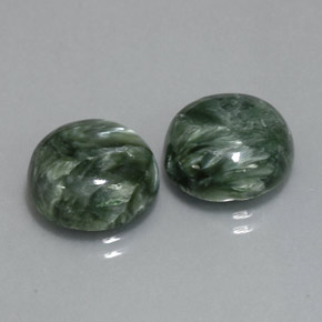 Achetez naturel ct vert séraphinite gems, coupe roude, en provenance russie chez gemselect. en stock, livraison internationale!