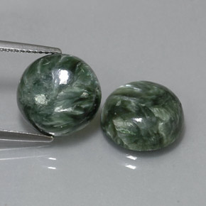Achetez naturel ct vert séraphinite gems, coupe roude, en provenance russie chez gemselect. en stock, livraison internationale!