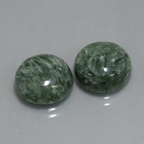 Achetez naturel ct vert séraphinite gems, coupe roude, en provenance russie chez gemselect. en stock, livraison internationale!