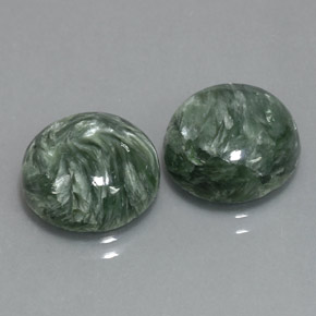 Achetez naturel ct vert séraphinite gems, coupe roude, en provenance russie chez gemselect. en stock, livraison internationale!