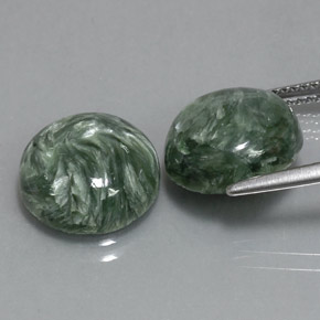 Achetez naturel ct vert séraphinite gems, coupe roude, en provenance russie chez gemselect. en stock, livraison internationale!
